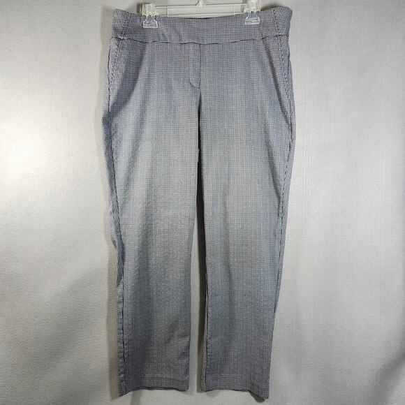 Hilary Radley XL Houndstooth Print Tummy Control Stretch Pull On Casual Pants - Picture 1 of 10